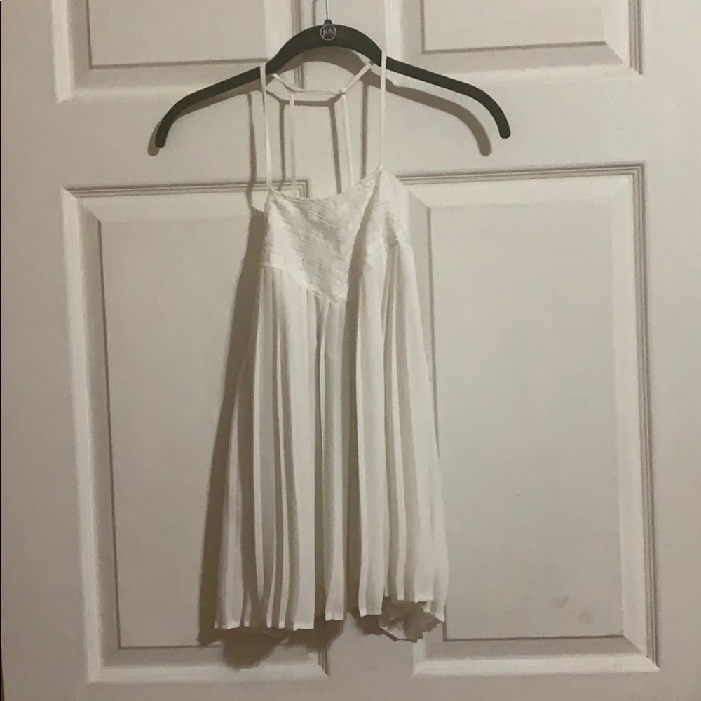 Pleated halter top